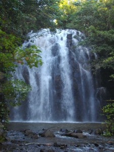 Relaxing by the waterfall at Millaa Millaa FNQ